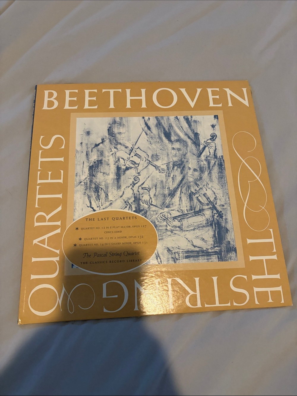 Beethoven The Last Quartets Vinyl LP - Yellow Cover with Blue Art